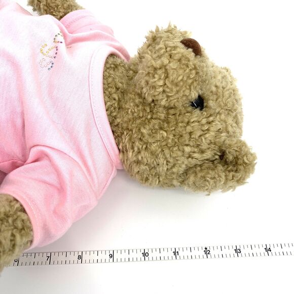 Build a Bear Curly Brown Bear with Giggle Button Outfit & Boxers - Picture 10 of 11